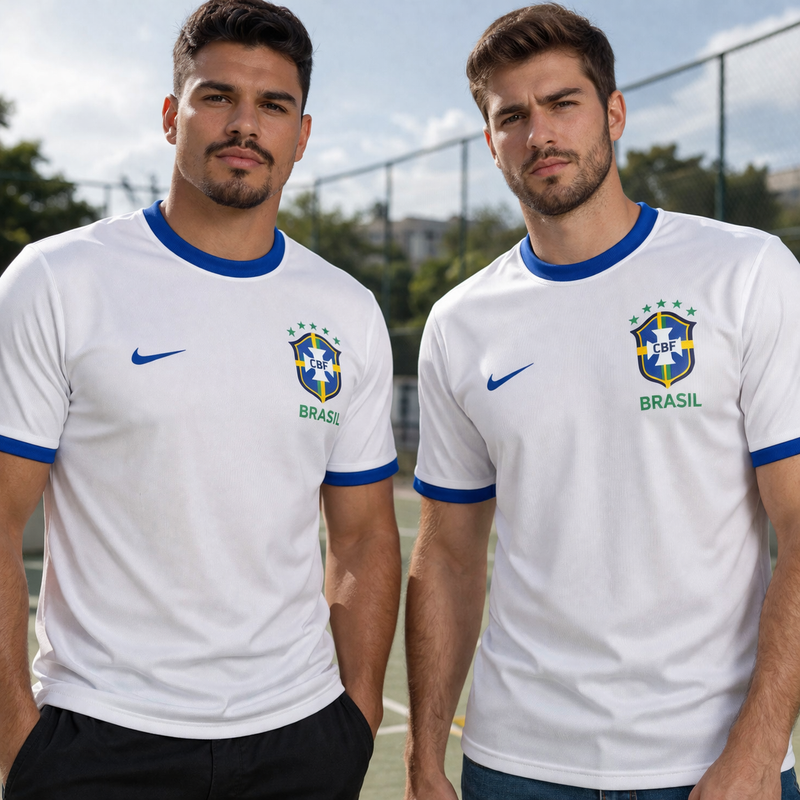 [ESQUENTA COPA] Compre 1 leve 2 -  Camisa seleção - Branca Tradicional