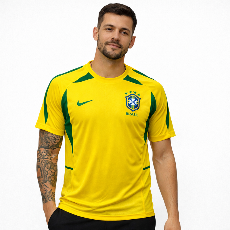 Camisa Seleção Retrô 2002 Nike - Amarela